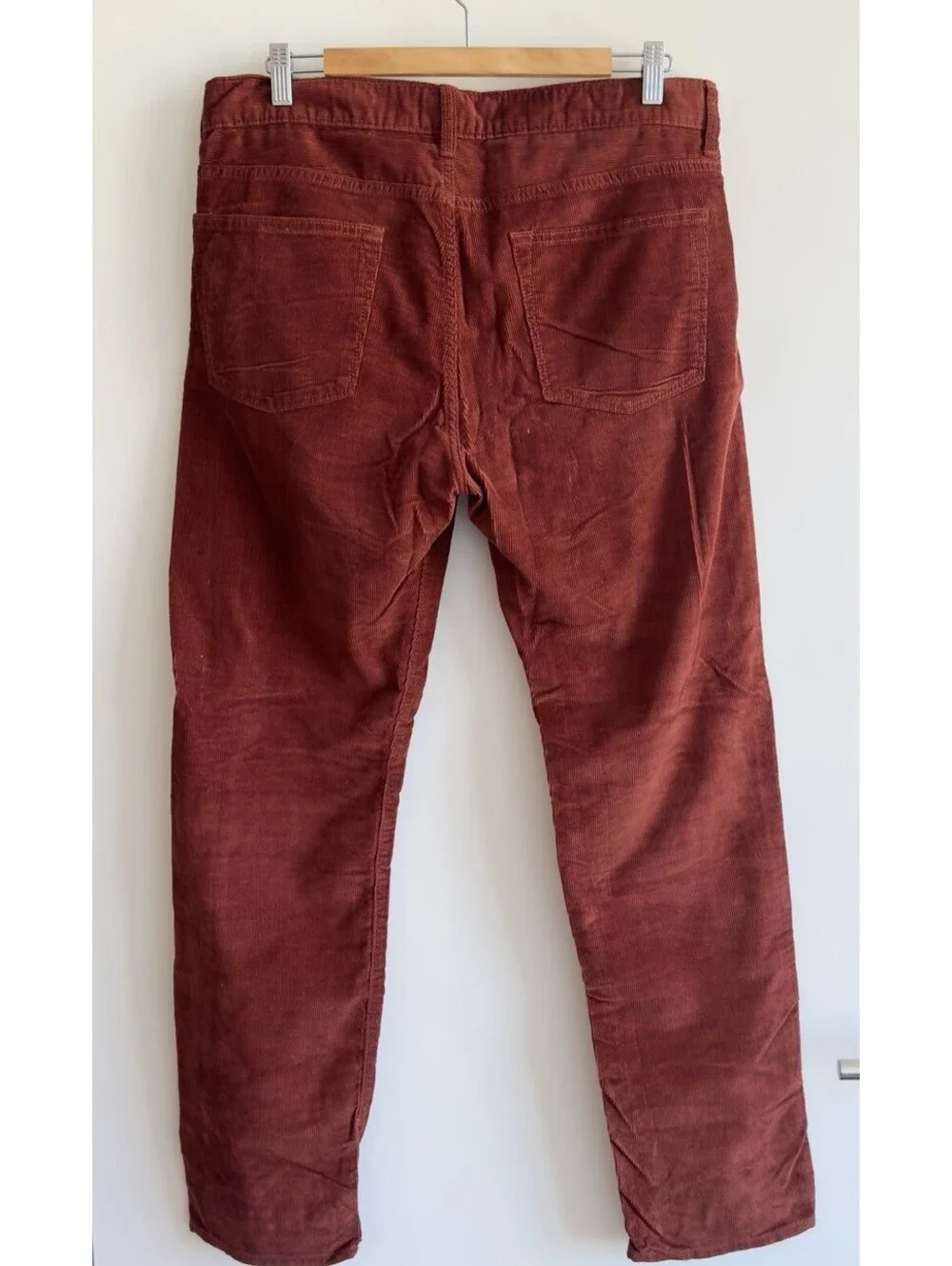 J.Crew 770 Straight Fit Corduroy Pants Rust Brown 34x32 100% Cotton